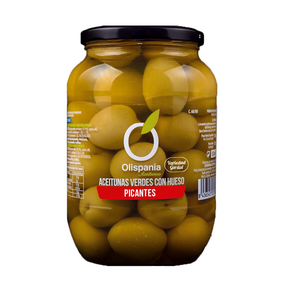 Aceituna Gordal Picante 60/80 500g Olispania