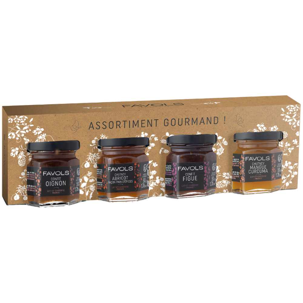 Cofre Selección Chutneys Confit 4x50g FAVOLS