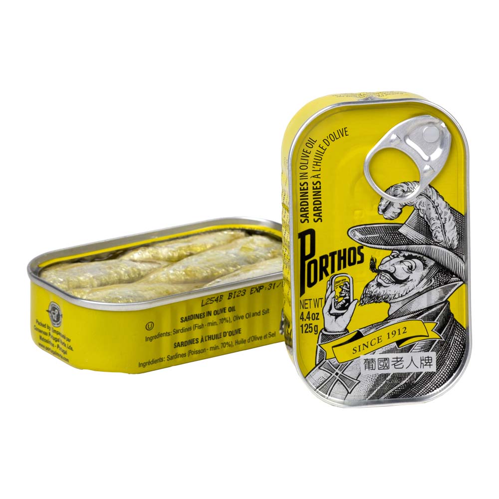 Sardinas Ac. Oliva 3/5 125g PORTHOS Vintage