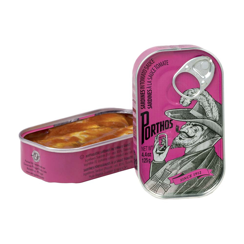 Sardinas en Salsa Tomate 3/5 125g PORTHOS Vintage