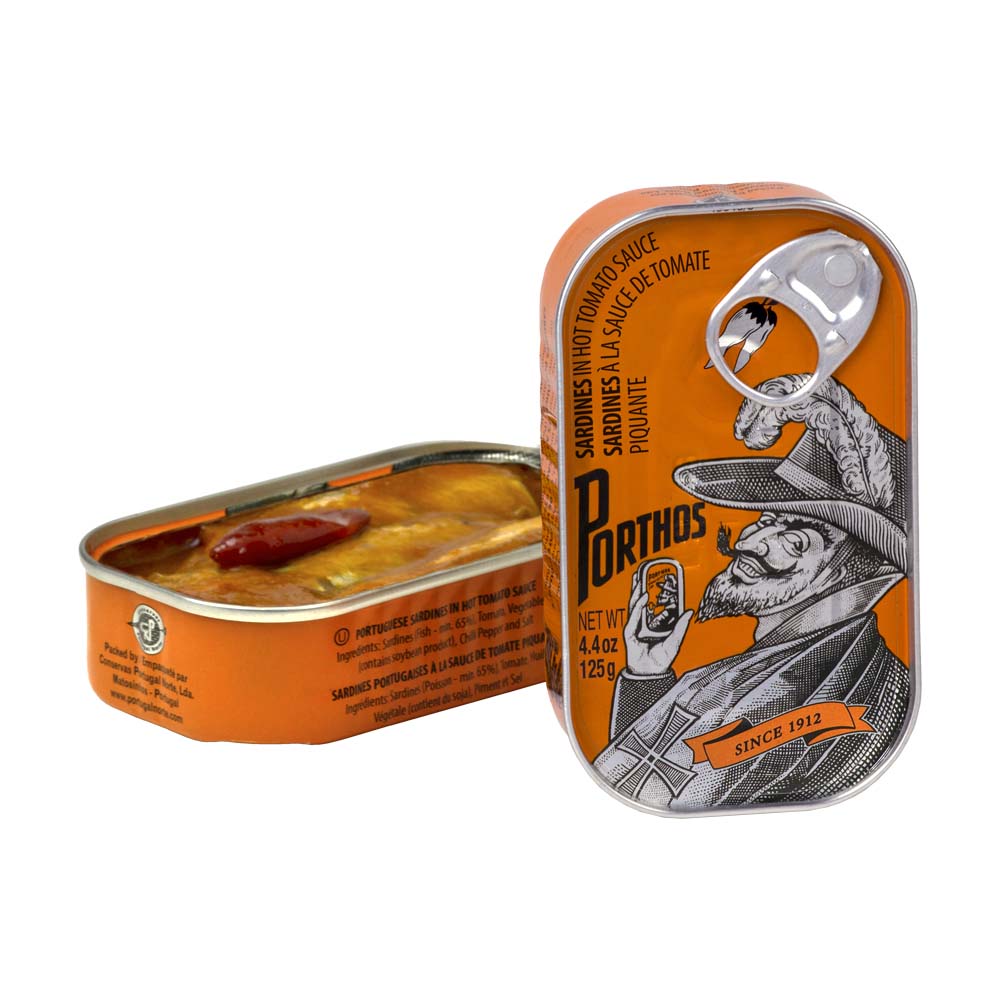 Sardinas en Salsa Tomate Picante 3/5 125g PORTHOS Vintage