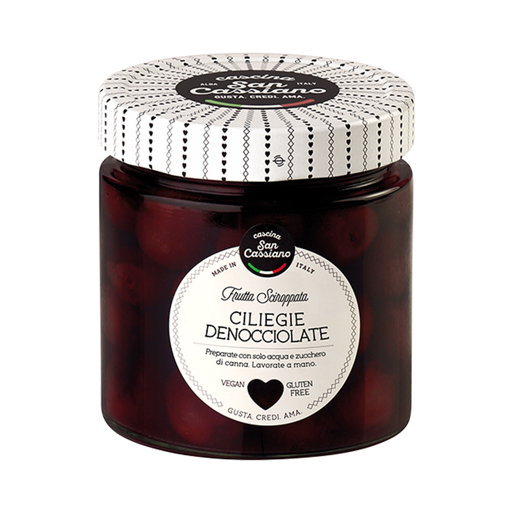 CEREZAS EN ALMIBAR sin hueso 410g CASCINA SAN CASSIANO