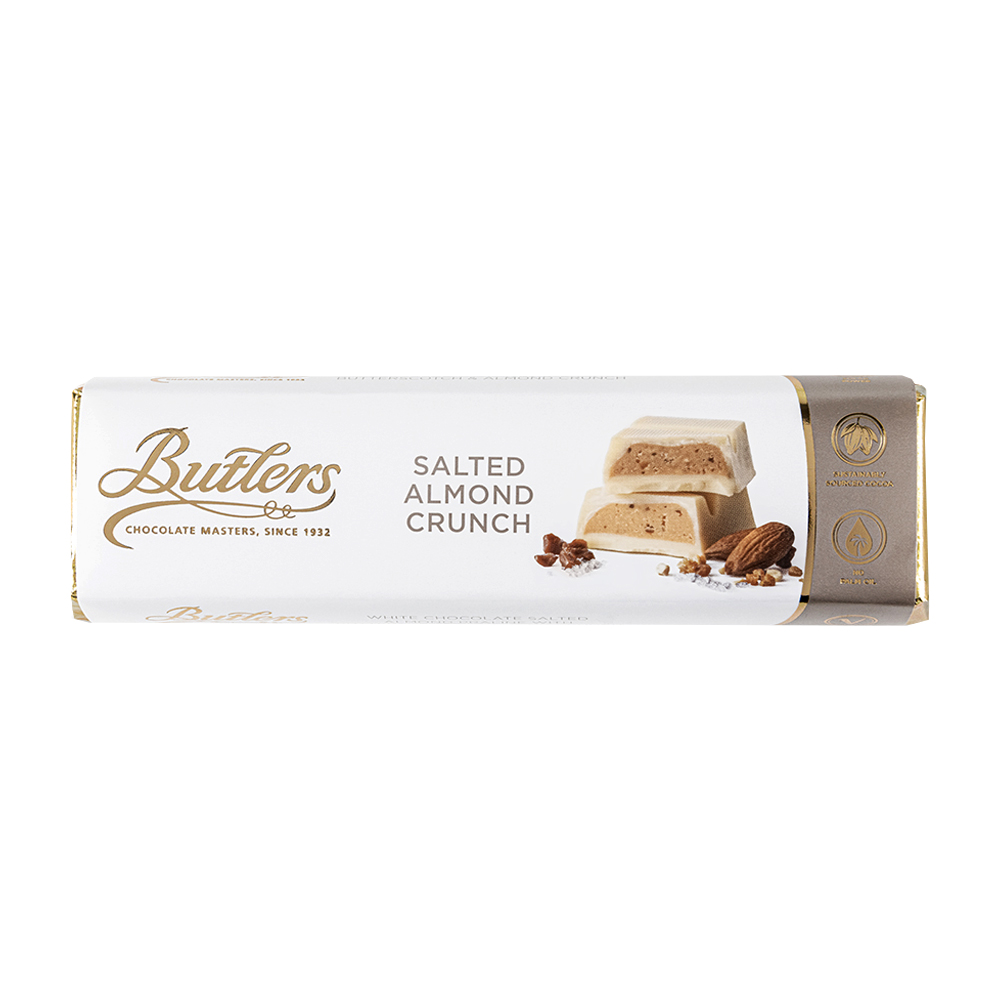 WHITE ALMOND CRUNCH BAR 75 G BUTLERS