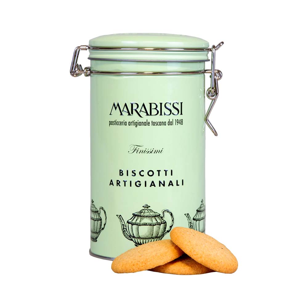 Lata VERDE BISCOTTI de Mantequilla 200g MARABISSI