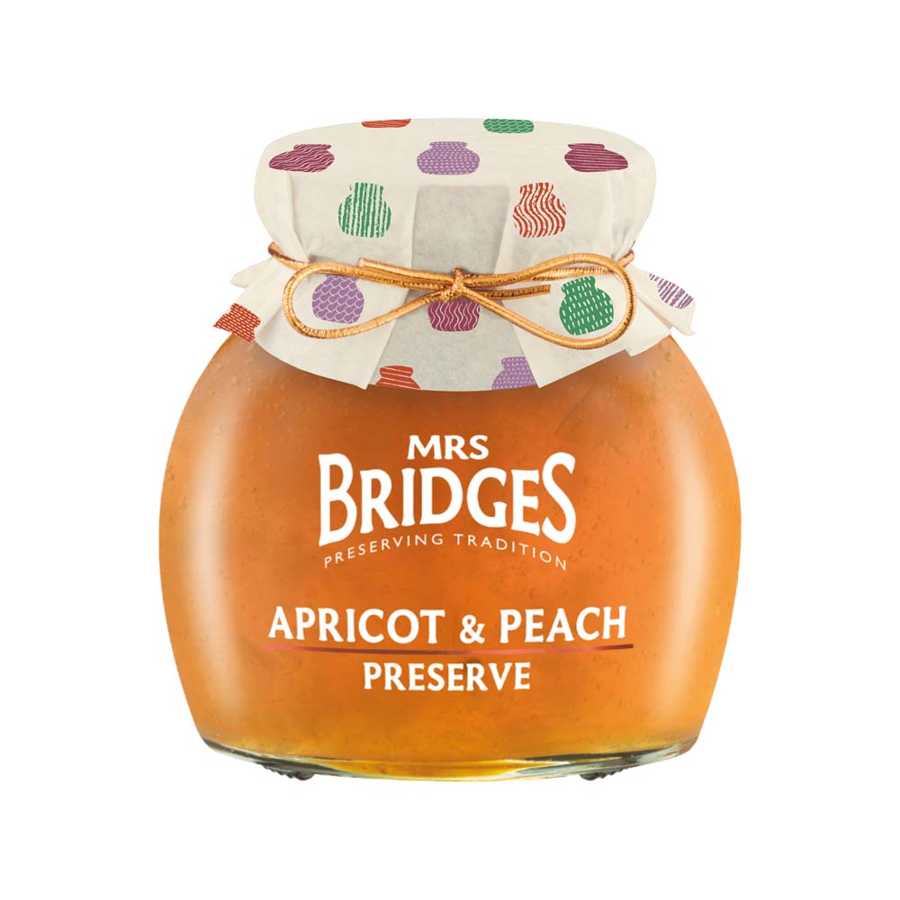 APRICOT &amp; PEACH 340 G MERMELADA BRIDGES