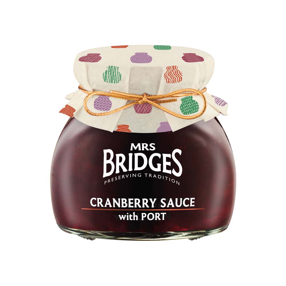 CRANBERRY SAUCE WITH PORT 250G MRS BRIDGES