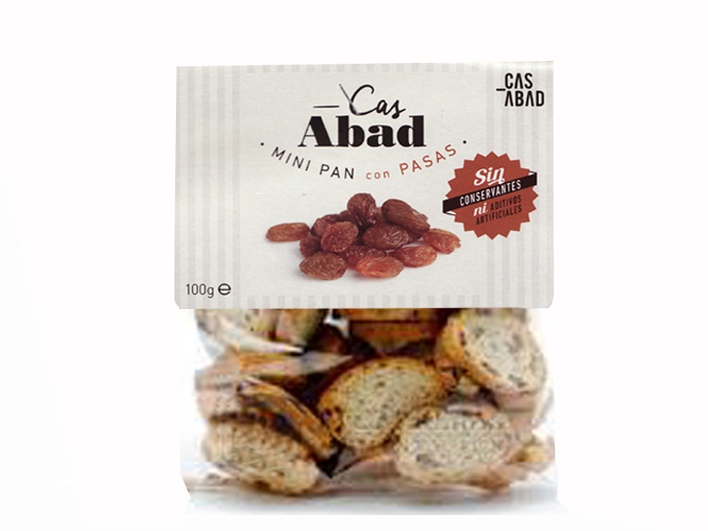MINI PAN CON PASAS 100G CASABAD