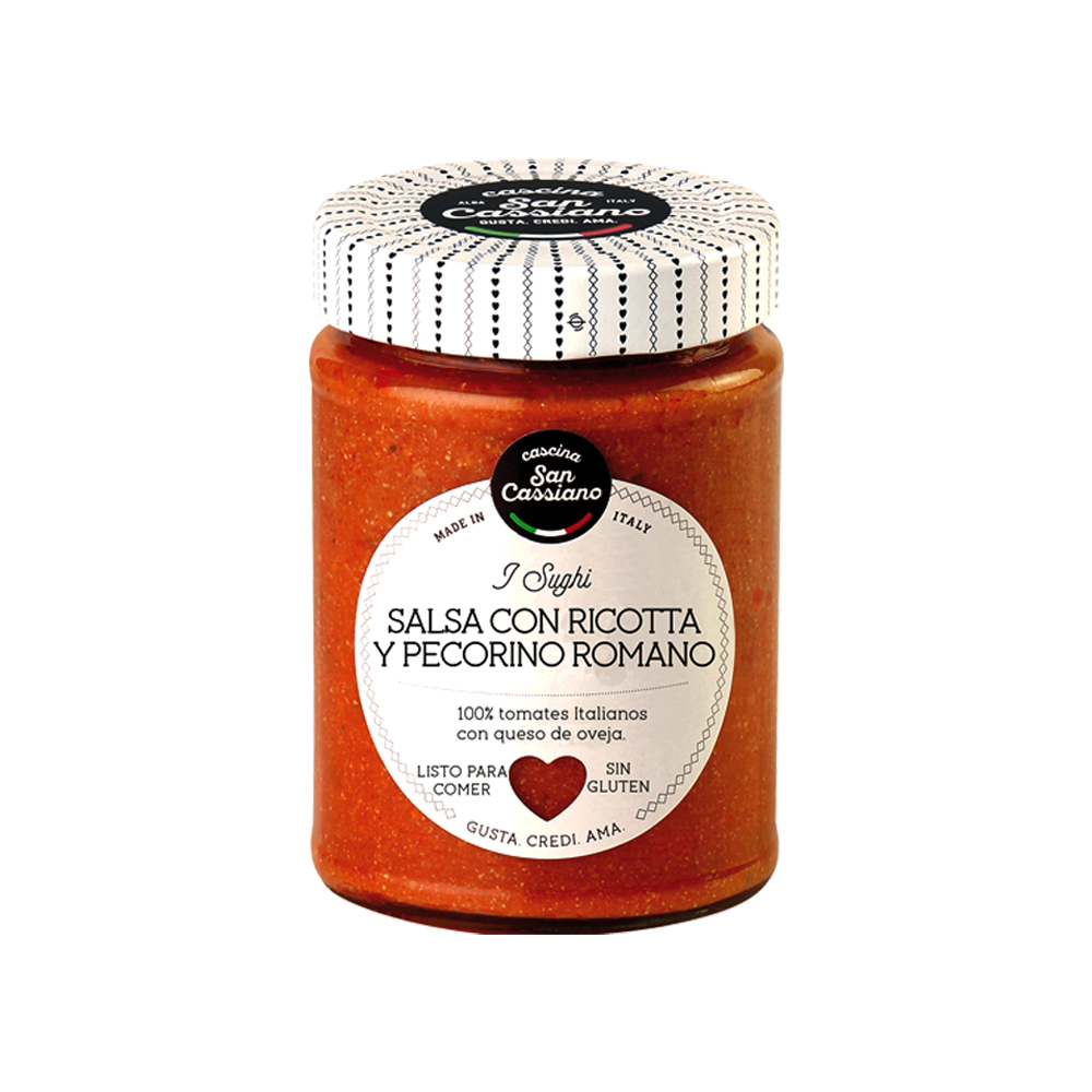 Salsa Tomate Ricota &amp; Pecorino R. 290g CASCINA SAN CASSIANO