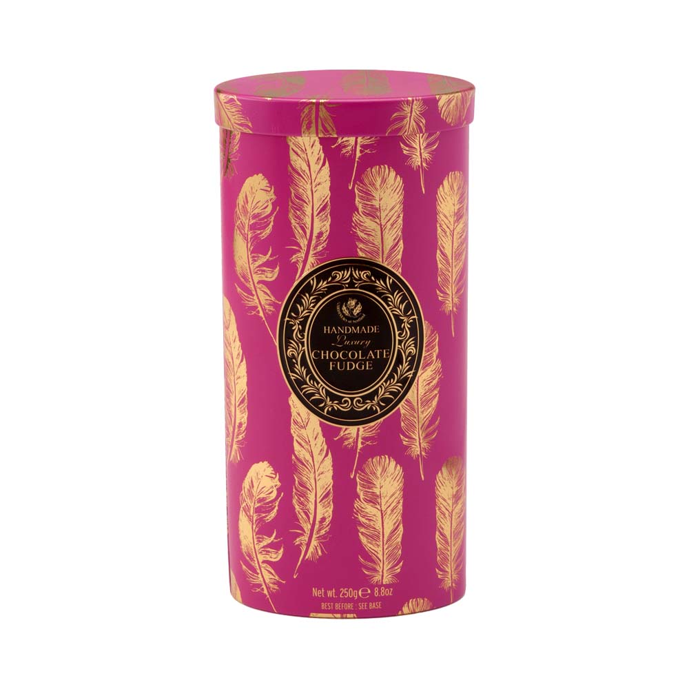 PLUMAS CHOCO FUDGE TIN 250g CARAMELOS GARDINERS