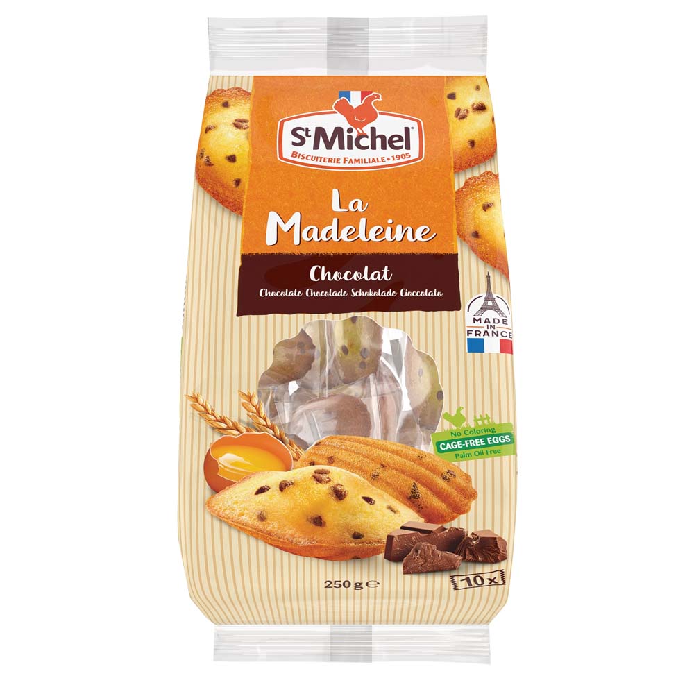 Madeleines Pepitas Choco Bolsas 250 g ST Michel