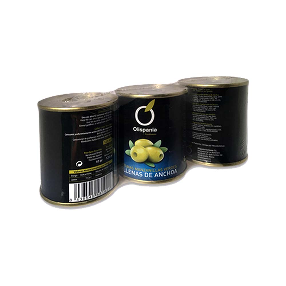 Mini Bar Manzanilla Rellena Anchoa 150g PACK 3x50g (48 unid) Olispania